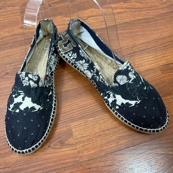 Pierre-Louis Mascis Floral Espadrilles Navy & Cream NWOT - Various Sizes - Picture 1 of 11